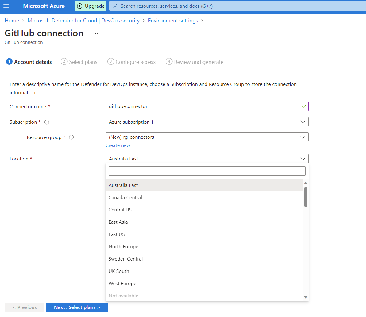 GitHub connection